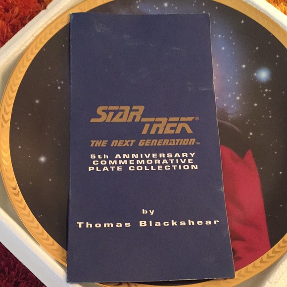 VINTAGE Captain Jean-Luc Picard Star Trek The Next Generation Collectible Plate - Picture 3 of 10